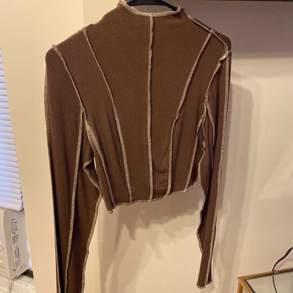 Brown turtle neck